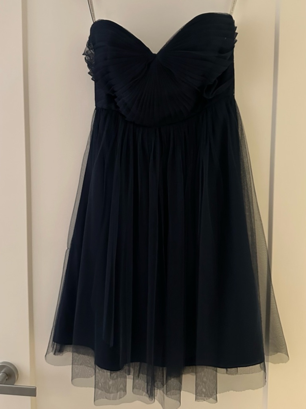 Jenny Yoo Navy Strapless Tulle Dress